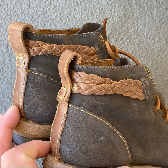 Born Temple Rust Suede Leather Ankle Boots Women’s 6 Boho F32529 - Picture 8 of 14